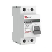 EKF elcb-2-32-100-em-pro; Устройство защитного отключения УЗО ВД-100 2P 32А/100мА (электромеханическое) PROxima
