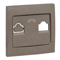 EKF EST01-L-034-60; Валенсия лицевая панель розетки Phone 1-местная графит PROxima