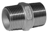 Ниппель резьбовой нержавеющий нр/нр 3/8", VDSM-VV10/4 AISI 304-316 АРТ300+60